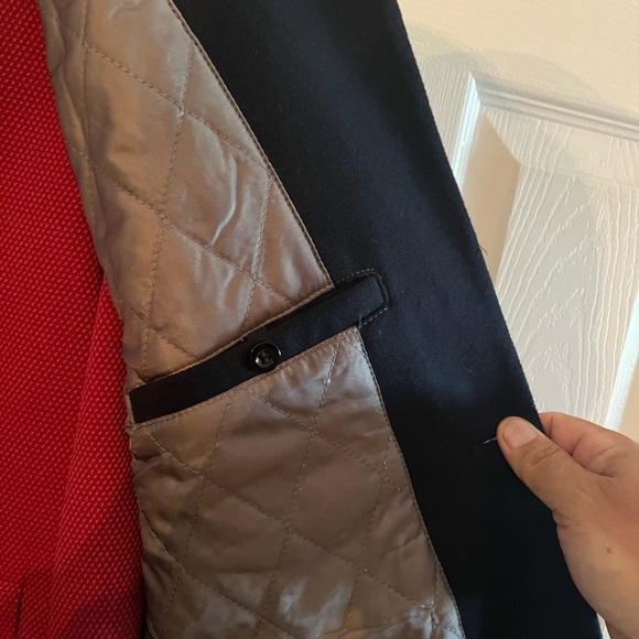 Italian made fall coat blue size XL, but fits like an Italian large. So stylish! - Picture 7 of 11